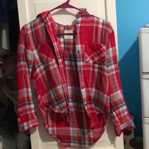 Red Mudd plaid flannel